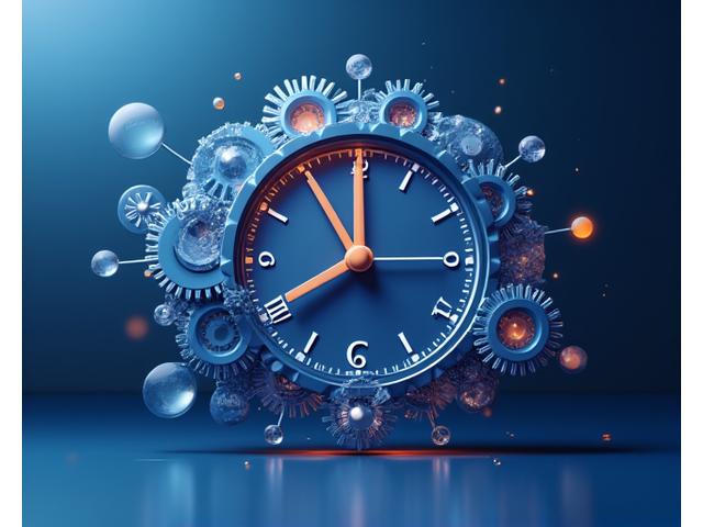 A clock showing time urgency and gears symbolizing machinery, representing rapid response and critical failure solutions.